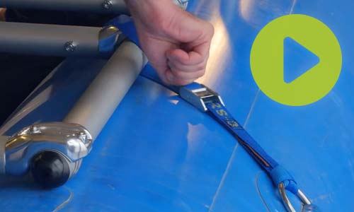 How to Strap Down a Rowing Frame on a Raft